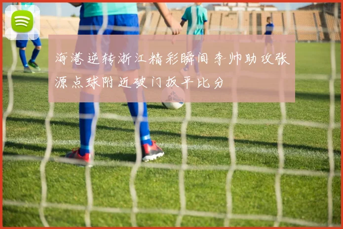 海港逆转浙江精彩瞬间李帅助攻张源点球附近破门扳平比分